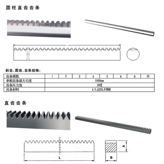 直齒齒條加工